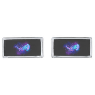 Vibrant Color Glowing Jellyfish Cufflinks