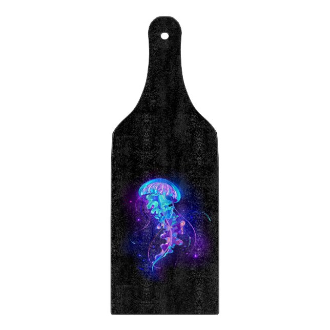 Vibrant Color Glowing Jellyfish Cutting Board (Front)