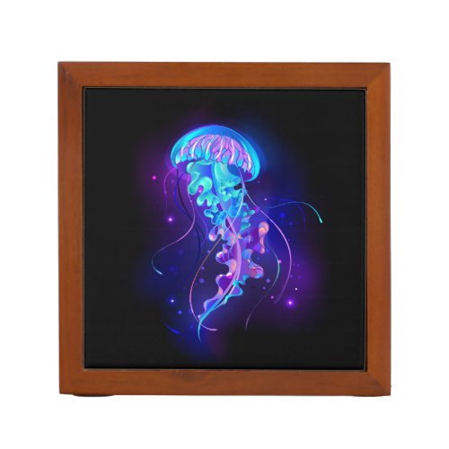Vibrant Color Glowing Jellyfish Desk Organizer