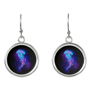 Vibrant Color Glowing Jellyfish Earrings