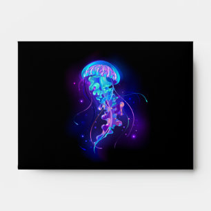 Vibrant Color Glowing Jellyfish Envelope