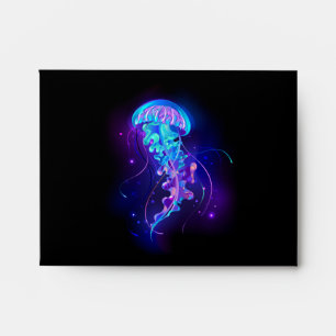 Vibrant Color Glowing Jellyfish Envelope