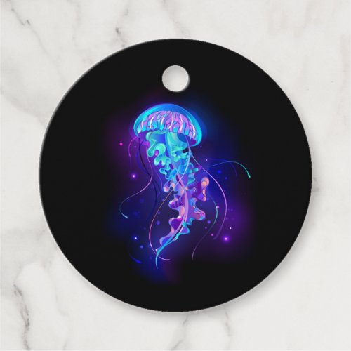 Vibrant Color Glowing Jellyfish Favor Tags