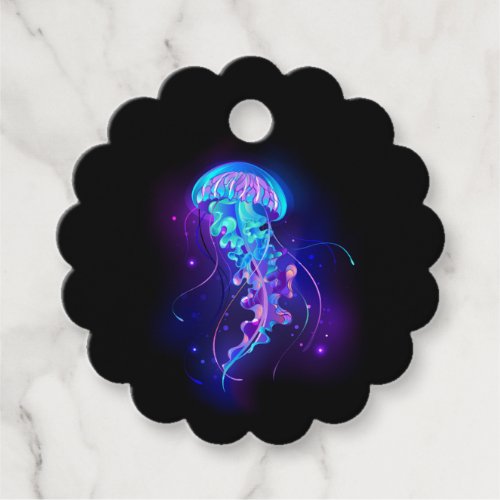 Vibrant Color Glowing Jellyfish Favor Tags