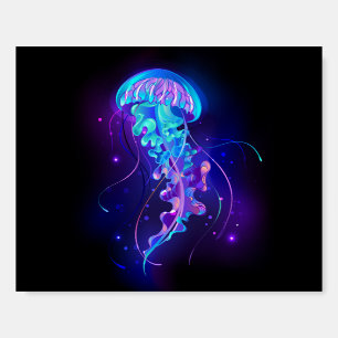 Vibrant Color Glowing Jellyfish Foam Board