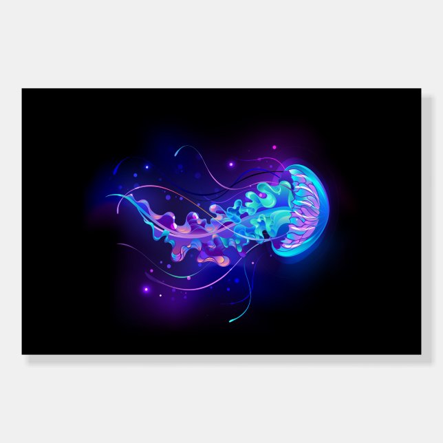 Vibrant Color Glowing Jellyfish Foam Board (Front)