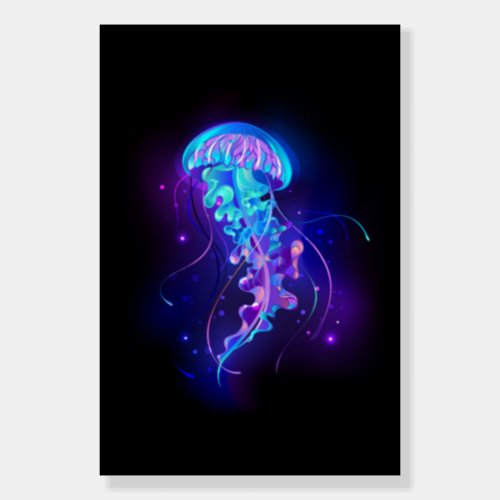 Vibrant Color Glowing Jellyfish Foam Board