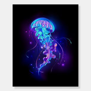 Vibrant Color Glowing Jellyfish Foam Board