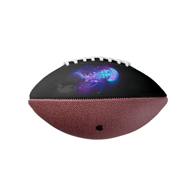 Vibrant Color Glowing Jellyfish Football (Rotated 270)