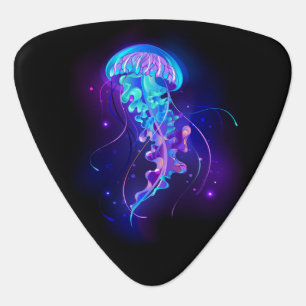 Vibrant Color Glowing Jellyfish Guitar Pick