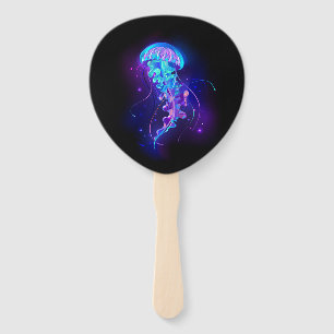 Vibrant Color Glowing Jellyfish Hand Fan