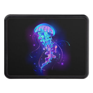 Vibrant Color Glowing Jellyfish Hitch Cover