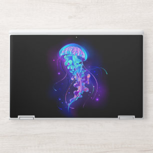Vibrant Color Glowing Jellyfish HP Laptop Skin