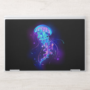 Vibrant Color Glowing Jellyfish HP Laptop Skin