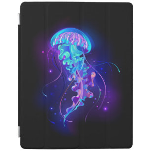 Vibrant Color Glowing Jellyfish iPad Smart Cover