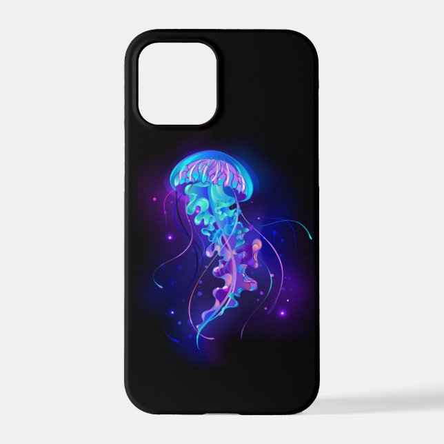 Vibrant Color Glowing Jellyfish iPhone Case (Back)