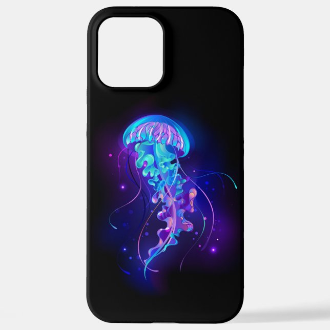 Vibrant Color Glowing Jellyfish iPhone Case (Back)