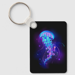 Vibrant Color Glowing Jellyfish Keychain