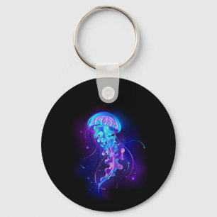Vibrant Color Glowing Jellyfish Keychain
