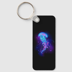 Vibrant Color Glowing Jellyfish Keychain