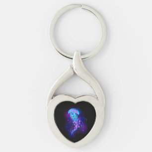 Vibrant Color Glowing Jellyfish Keychain