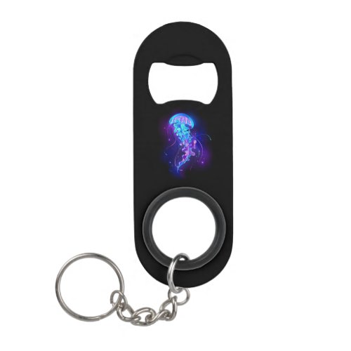 Vibrant Color Glowing Jellyfish Keychain Bottle Opener
