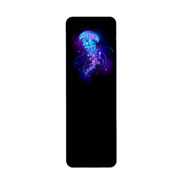 Vibrant Color Glowing Jellyfish Label (Front)