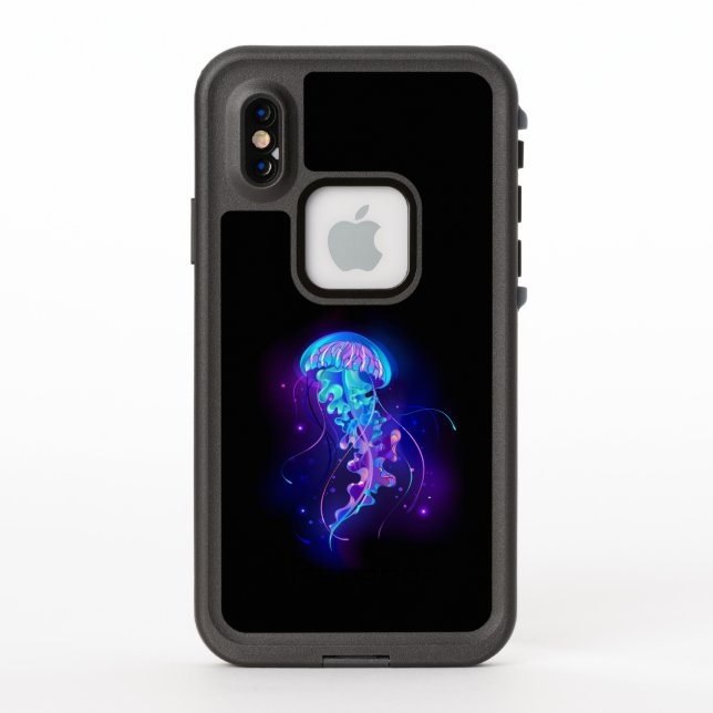 Vibrant Color Glowing Jellyfish LifeProof iPhone Case (Back)