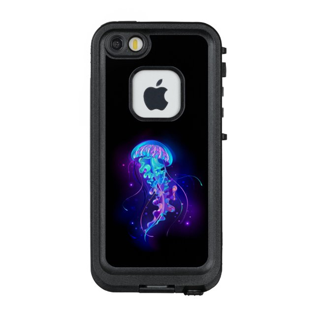 Vibrant Color Glowing Jellyfish LifeProof iPhone Case (Back)