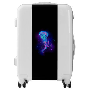 Vibrant Color Glowing Jellyfish Luggage