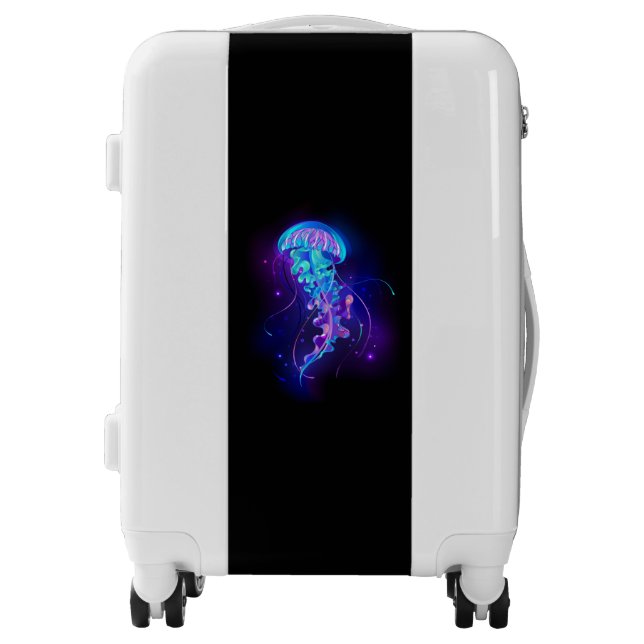 Vibrant Color Glowing Jellyfish Luggage (Front)
