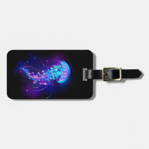 Vibrant Color Glowing Jellyfish Luggage Tag