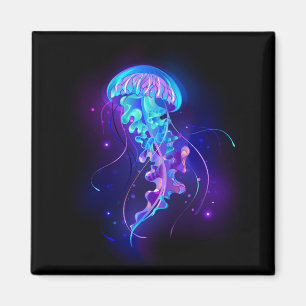 Vibrant Color Glowing Jellyfish Magnet