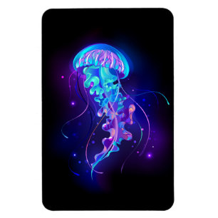 Vibrant Color Glowing Jellyfish Magnet