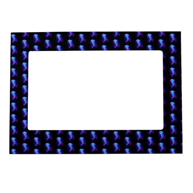 Vibrant Color Glowing Jellyfish Magnetic Frame (Front)