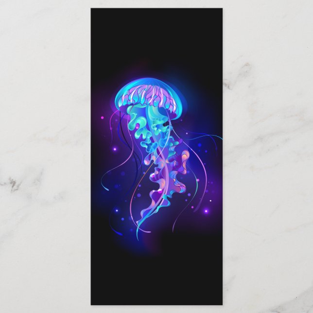 Vibrant Color Glowing Jellyfish Menu (Front)