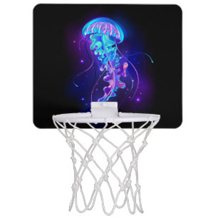 Vibrant Color Glowing Jellyfish Mini Basketball Hoop