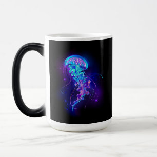 Vibrant Color Glowing Jellyfish Morph Mug
