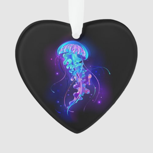 Vibrant Color Glowing Jellyfish Ornament