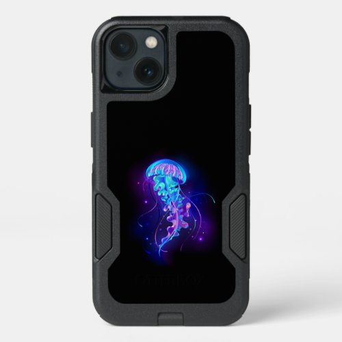 Vibrant Color Glowing Jellyfish iPhone 13 Case