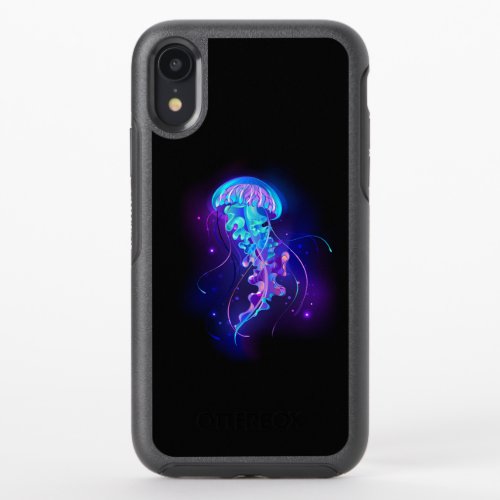 Vibrant Color Glowing Jellyfish OtterBox Symmetry iPhone XR Case