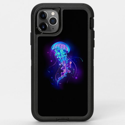 Vibrant Color Glowing Jellyfish OtterBox Defender iPhone 11 Pro Max Case