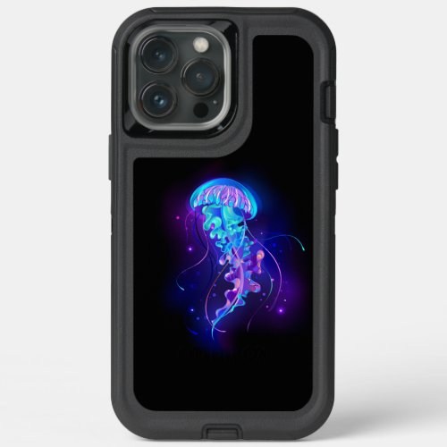 Vibrant Color Glowing Jellyfish iPhone 13 Pro Max Case