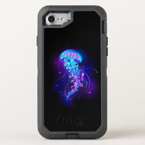 Vibrant Color Glowing Jellyfish OtterBox Defender iPhone SE87 Case