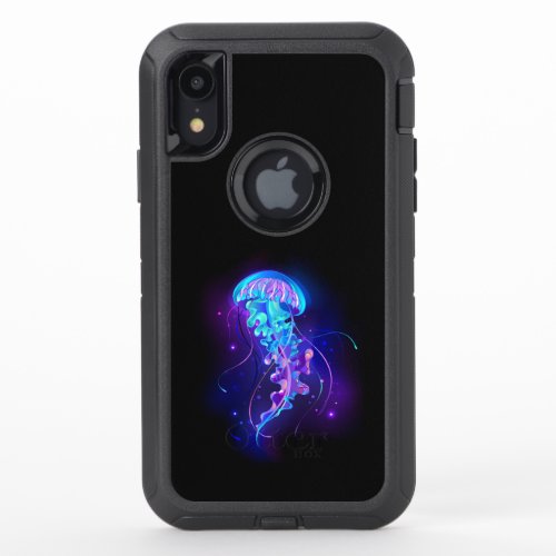 Vibrant Color Glowing Jellyfish OtterBox Defender iPhone XR Case