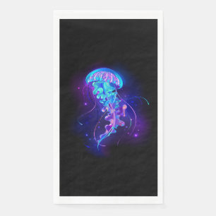 Vibrant Color Glowing Jellyfish Paper Guest Towels