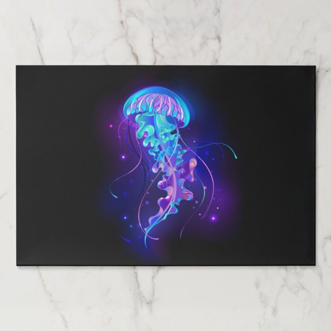 Vibrant Color Glowing Jellyfish Paper Pad (Front)