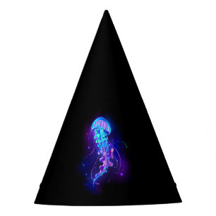 Vibrant Color Glowing Jellyfish Party Hat