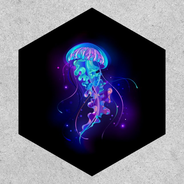 Vibrant Color Glowing Jellyfish Patch (Front)