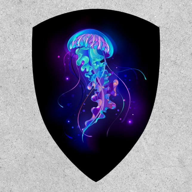 Vibrant Color Glowing Jellyfish Patch (Front)
